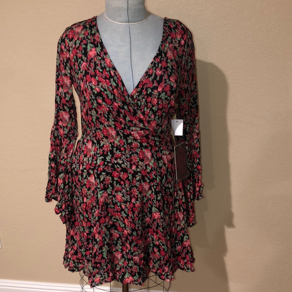 Rock and roll cowgirl bell sleeve dress